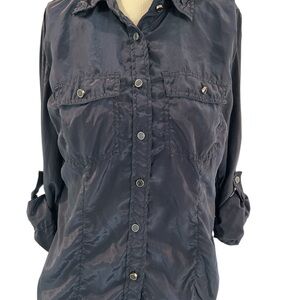 Michael by Michael Kors Navy Utility Button-Up Shirt 8P